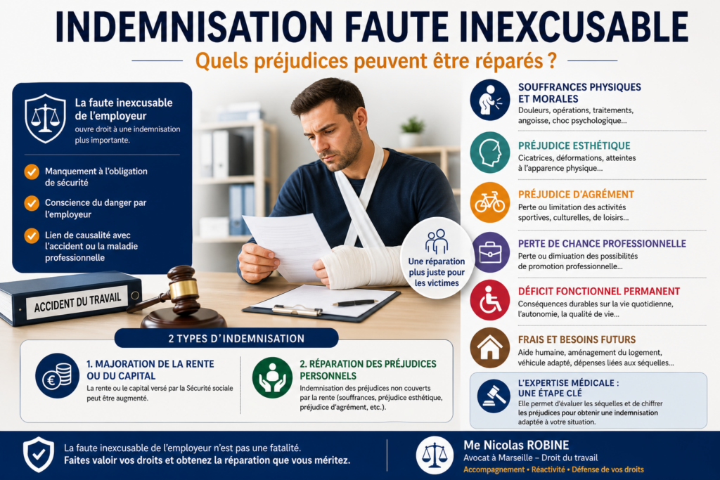 indemnisation faute inexcusable