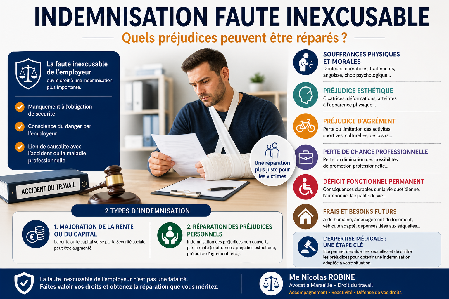 indemnisation faute inexcusable