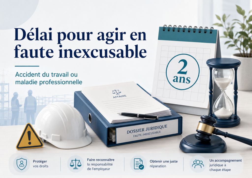 Délai pour agir en faute inexcusable : combien de temps ?