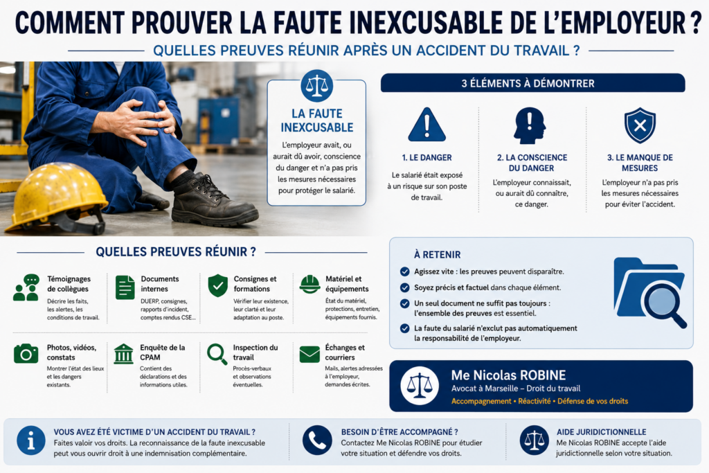 Comment prouver la faute inexcusable de l’employeur ?