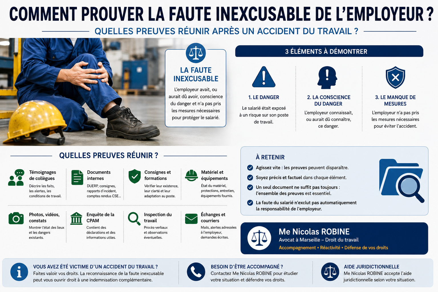 Comment prouver la faute inexcusable de l’employeur ?