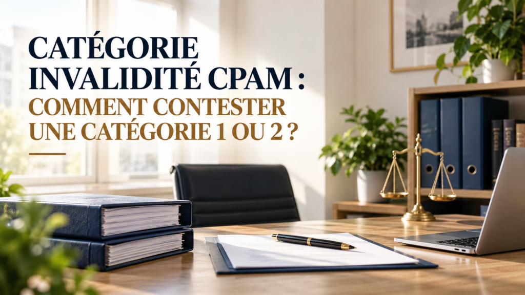 Catégorie invalidité CPAM : contester une catégorie 1 ou 2